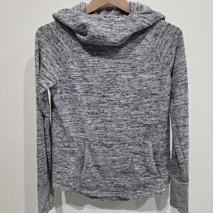 Athleta Tranquility Hoodie Gray Space Dye Pullover Sweatshirt XS